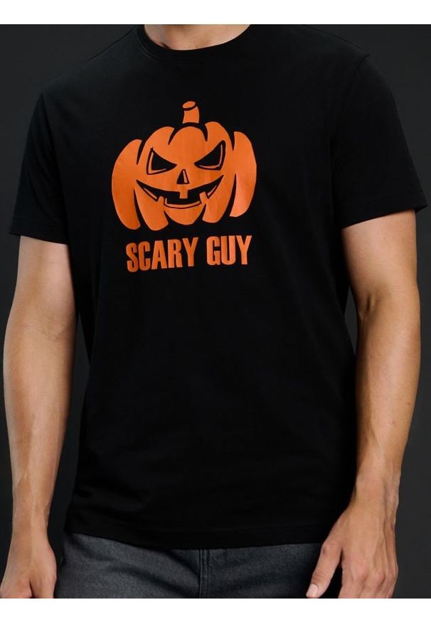 Sinsay - Koszulka z nadrukiem - czarny. Kolor: czarny. Wzór: nadruk