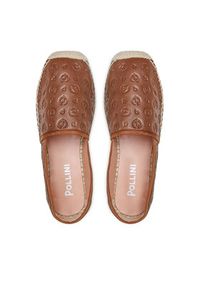 Pollini Espadryle TA10124G0EQ2V300 Brązowy. Kolor: brązowy. Materiał: skóra #3