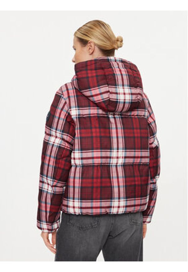 TOMMY HILFIGER - Tommy Hilfiger Kurtka zimowa New York Tartan WW0WW40233 Czerwony Relaxed Fit. Kolor: czerwony. Materiał: syntetyk. Sezon: zima