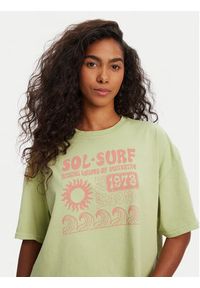 Billabong T-Shirt Sol Surf EBJZT00428 Zielony Oversize. Kolor: zielony. Materiał: bawełna