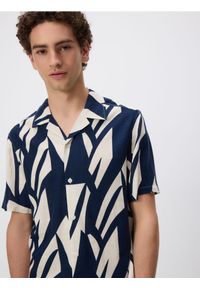Reserved - Koszula regular z dodatkiem lnu - wielobarwny. Materiał: len