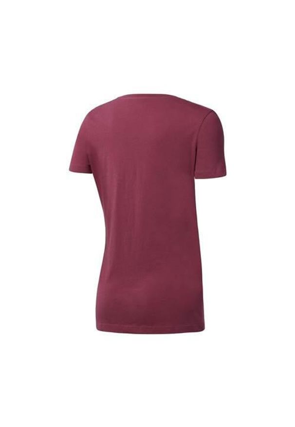 Koszulka sportowa damska Reebok Linear Read Scoop. Kolor: czerwony. Długość rękawa: krótki rękaw. Długość: krótkie