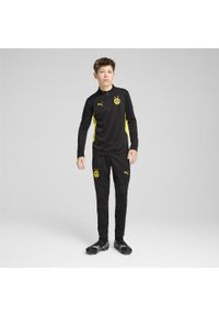 Puma - Młodzieżowe spodnie treningowe Borussia Dortmund PUMA Black Faster Yellow. Kolor: żółty, wielokolorowy, czarny