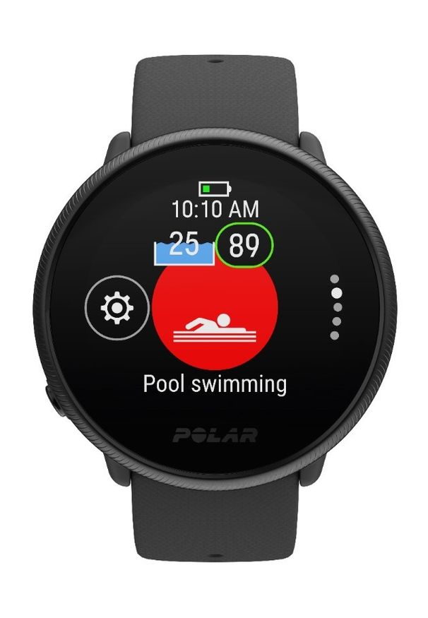 POLAR - Polar Ignite 2 czarny. Rodzaj zegarka: smartwatch. Kolor: czarny. Materiał: polar. Styl: elegancki, casual, sportowy