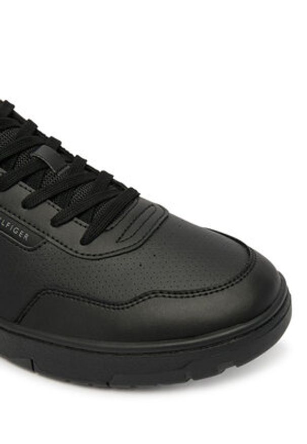 TOMMY HILFIGER - Tommy Hilfiger Sneakersy Th Basket Core Lite Lth FM0FM05713 Czarny. Kolor: czarny. Materiał: skóra