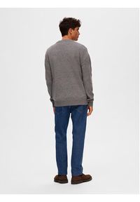 Selected Homme Sweter 16090155 Szary Regular Fit. Kolor: szary. Materiał: wełna #6