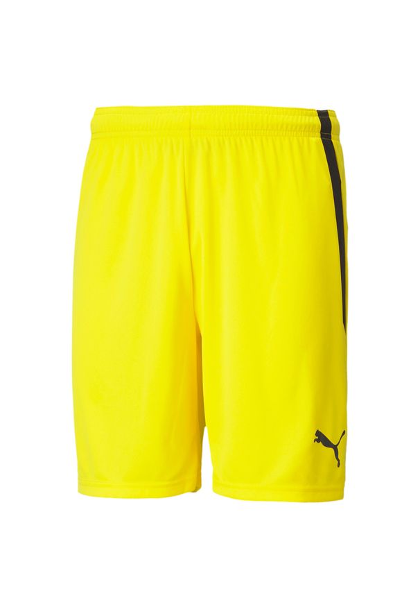Krótki Puma Team Liga. Kolor: żółty, czarny, wielokolorowy, pomarańczowy. Długość: krótkie. Sport: piłka nożna