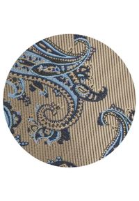 Krawat Męski - Angelo di Monti - Beżowy w Duże Paisley. Kolor: brązowy, beżowy, wielokolorowy. Materiał: tkanina. Wzór: paisley. Styl: elegancki, wizytowy #3