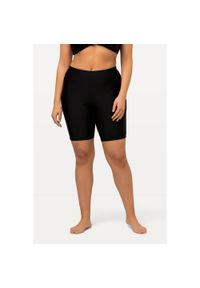 ULLA POPKEN - Damskie Spodenki do pływania szybkoschnące. Kolekcja: plus size. Kolor: czarny. Materiał: elastan, poliamid, materiał