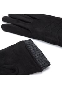 Wittchen - Męskie rękawiczki z przeszyciami i ściągaczem czarne. Kolor: czarny. Materiał: poliester. Sezon: jesień, zima. Styl: casual, elegancki #4