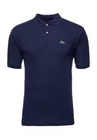 Lacoste Polo L1212 Granatowy Classic Fit. Typ kołnierza: polo. Kolor: niebieski. Materiał: bawełna