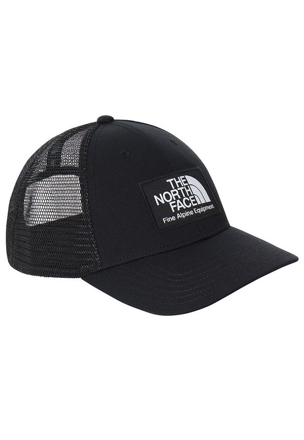 Czapka z daszkiem The North Face Mudder Trucker 0A5FXAJK31 - czarna. Kolor: czarny. Materiał: tkanina, skóra, poliester