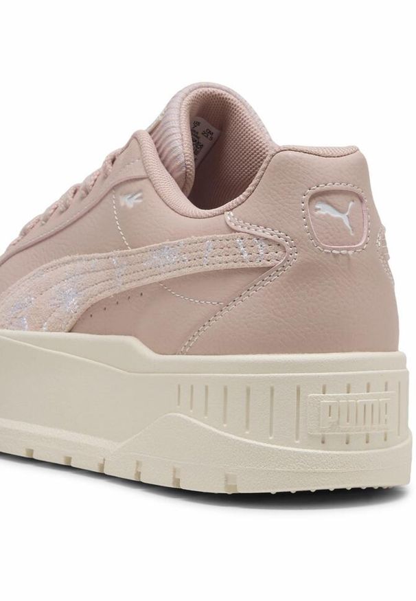 Puma - Damskie sneakersy Karmen II Crafted Flowers PUMA Rose Quartz White Pink. Kolor: biały, różowy, wielokolorowy. Obcas: na platformie