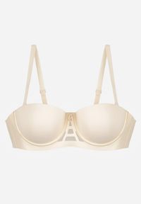 Renee - Jasnobeżowy Klasyczny Biustonosz Typu Balkonetka Doriesana. Kolor: beżowy. Materiał: jeans #2