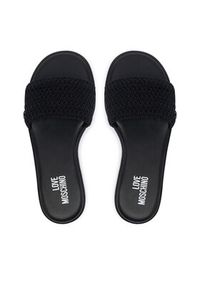 Love Moschino - LOVE MOSCHINO Klapki JA28242G0OJQB000 Czarny. Kolor: czarny. Materiał: materiał #6