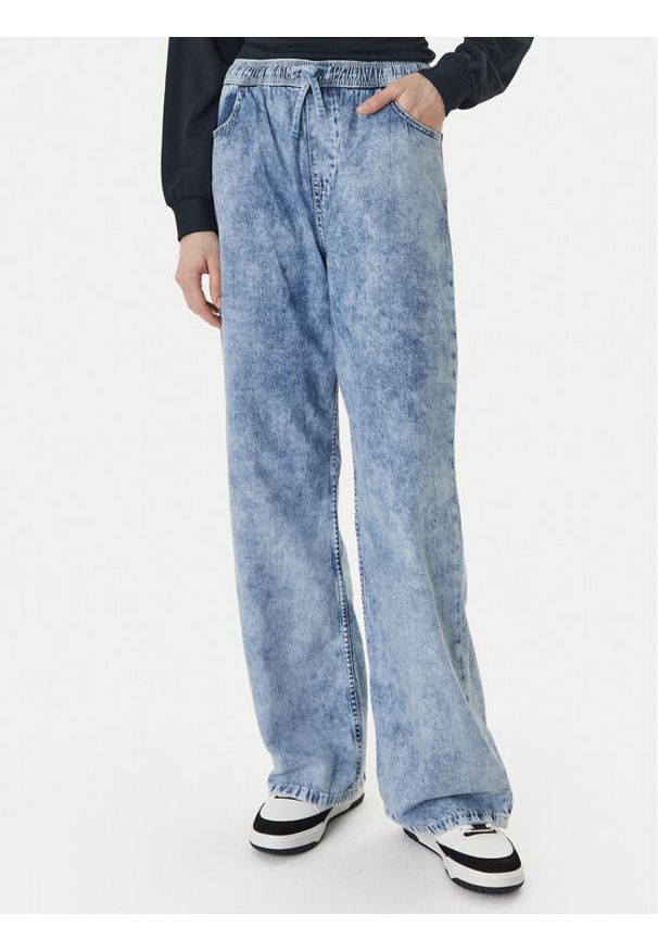 Roxy Jeansy Saltwater ERJDP03338 Błękitny Loose Fit. Kolor: niebieski