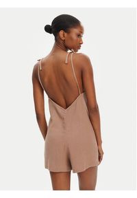 Roxy Kombinezon Sunrise And Sunset ERJX603456 Brązowy Regular Fit. Kolor: brązowy. Materiał: bawełna