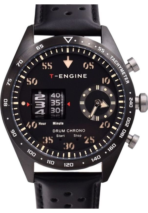 Zegarek Rubicon Zegarek męski T-ENGINE Drum Roller ELITE - CCTCP