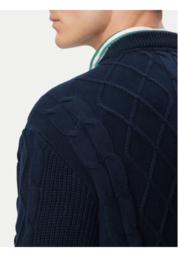 Tommy Jeans Sweter DM0DM23405 Granatowy Regular Fit. Kolor: niebieski. Materiał: bawełna