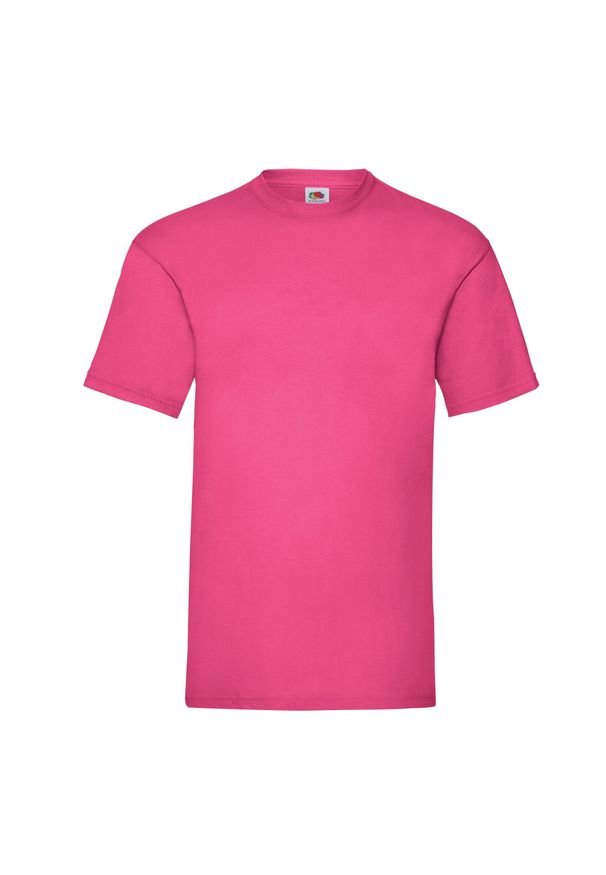 FRUIT OF THE LOOM - Męska Koszulka Valueweight. Kolor: różowy
