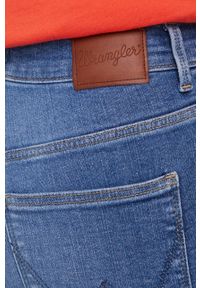 Wrangler jeansy HIGH RISE SKINNY GROW WILD damskie high waist. Stan: podwyższony. Kolor: niebieski
