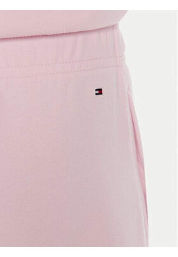 TOMMY HILFIGER - Tommy Hilfiger Spodnie dresowe WW0WW45576 Różowy Regular Fit. Kolor: różowy. Materiał: bawełna