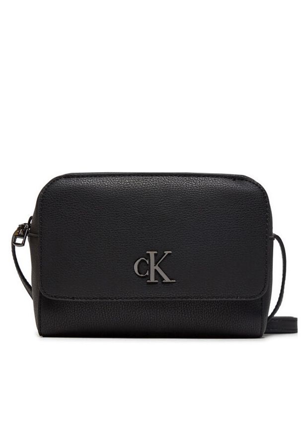 Calvin Klein Torebka K60K612234 Czarny. Kolor: czarny. Materiał: skórzane