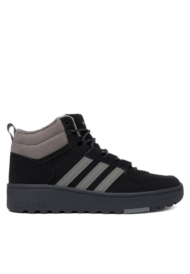 Adidas - adidas Sneakersy Hoops 4.0 Mid JQ5361 Czarny. Kolor: czarny. Materiał: skóra