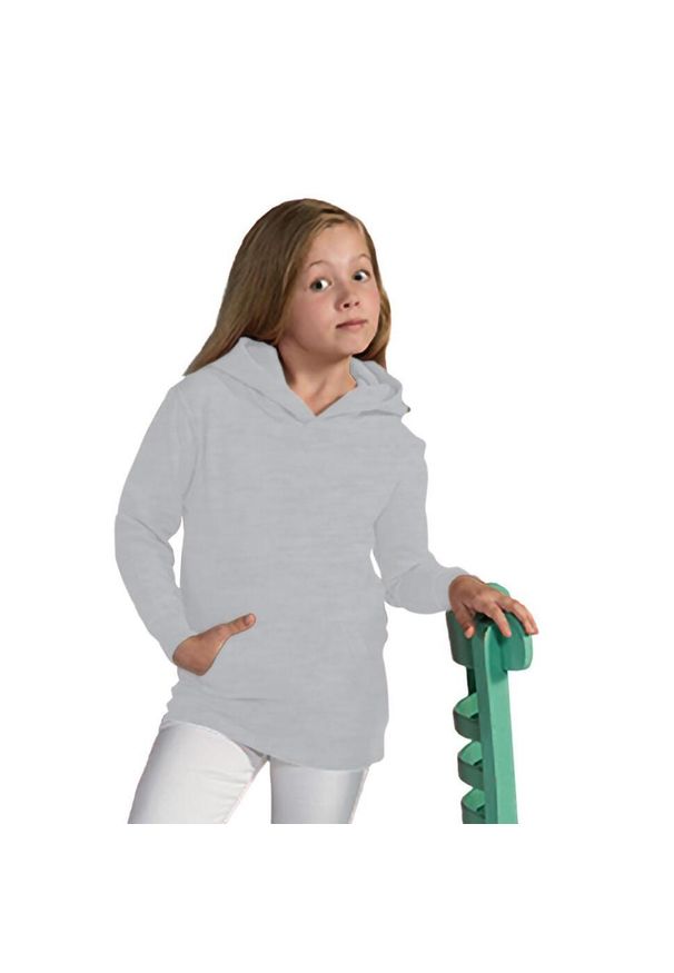 SG - Dziecięca Bluza Sportowa Unisex Kaptur Pulower. Kolor: biały