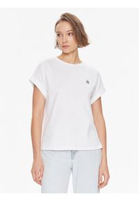 TwinSet - TWINSET T-Shirt 241TP2215 Biały Relaxed Fit. Kolor: biały. Materiał: bawełna