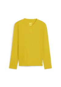 Dziecięca koszulka z długim rękawem Puma TeamGoal Baselayer. Kolor: żółty. Długość rękawa: długi rękaw. Długość: długie. Sport: piłka nożna #1