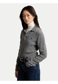 Polo Ralph Lauren Sweter 211972132500 Szary Regular Fit. Typ kołnierza: polo. Kolor: szary. Materiał: wełna #1