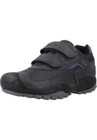 Geox - Buty GEOX J NEW SAVAGE BOY A Szary. Kolor: szary. Materiał: syntetyk, tkanina. Sport: turystyka piesza
