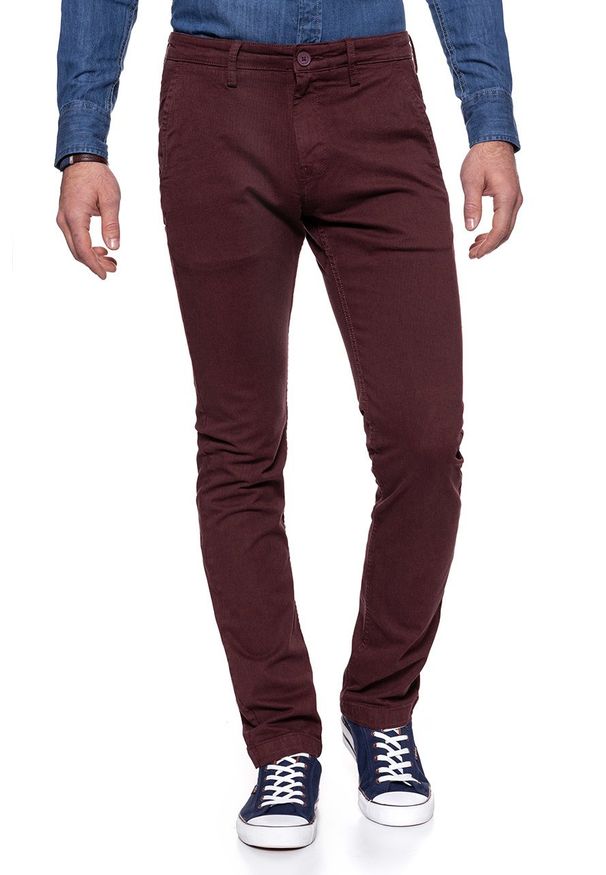 Lee - LEE SPODNIE MĘSKIE CHINO BURGUNDY ARRAY L768LL26. Okazja: na co dzień. Styl: casual, elegancki, wizytowy