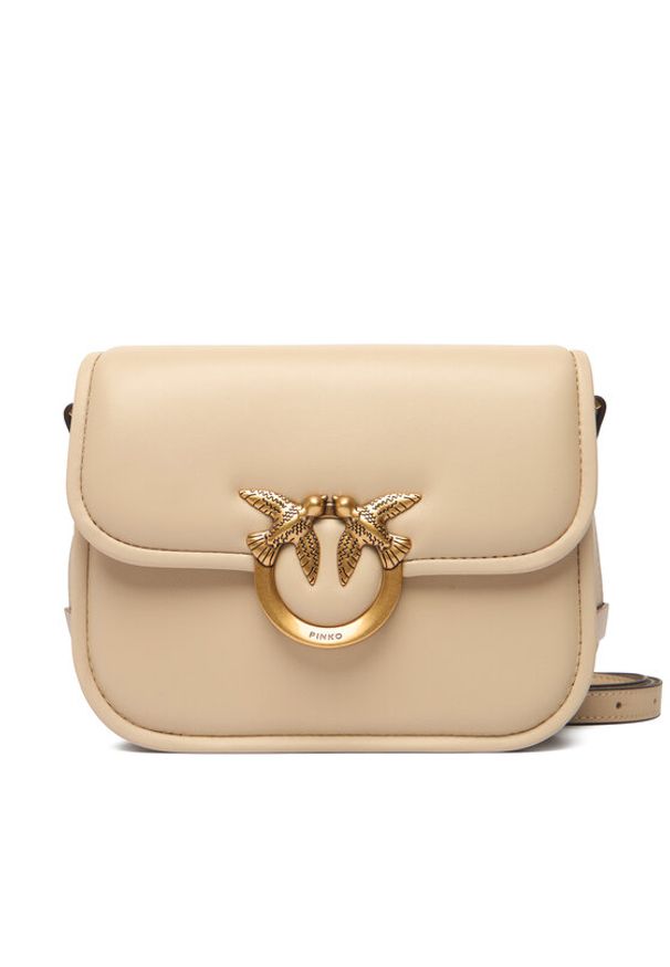 Pinko - PINKO Torebka Love Box Bag Fl Mini PE 25 PLTT 104297 A26L Beżowy. Kolor: beżowy. Materiał: skórzane