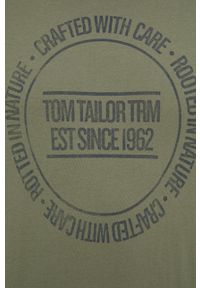 Tom Tailor - T-shirt bawełniany. Okazja: na co dzień. Kolor: zielony. Materiał: bawełna. Wzór: nadruk. Styl: casual #4