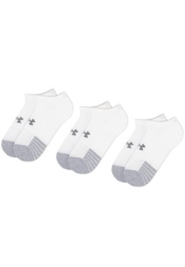 Under Armour Skarpety krótkie Heatgear No Show Sock 1346755-100 Biały. Kolor: biały. Materiał: materiał
