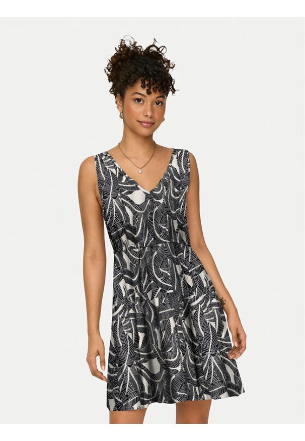 only - ONLY Sukienka letnia Nova 15323197 Szary Regular Fit. Kolor: szary. Materiał: wiskoza. Sezon: lato