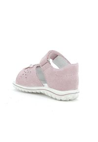 Primigi sandały zamszowe dziecięce kolor różowy. Zapięcie: rzepy. Kolor: różowy. Materiał: zamsz #2