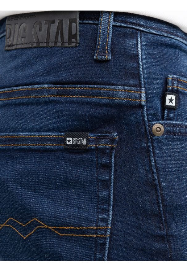Big-Star - Jeansy męskie skinny niebieskie Deric 579. Okazja: na co dzień. Stan: obniżony. Kolor: niebieski. Styl: casual