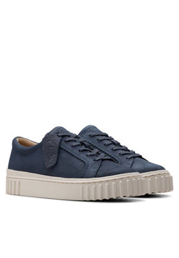 Clarks Sneakersy Mayhill Walk 26181210 Granatowy. Kolor: niebieski. Materiał: skóra, nubuk