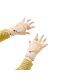 Rękawiczki turystyczne zimowe dla dzieci Hurtel. Kolor: biały. Sezon: zima