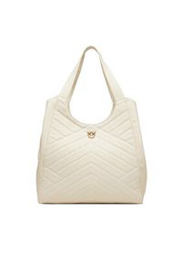 Pinko - PINKO Torebka Tote Bag PE 25 PLTT 104536 A2AO Biały. Kolor: biały. Materiał: skórzane #5