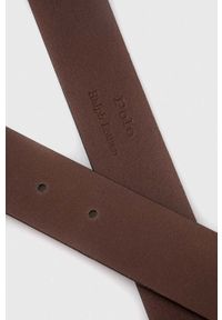 Polo Ralph Lauren pasek skórzany męski kolor brązowy. Kolor: brązowy. Materiał: skóra #2