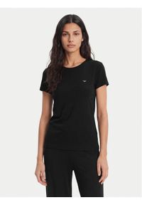 Emporio Armani T-Shirt EW000408 AF19024 UC001 Czarny Regular Fit. Kolor: czarny. Materiał: bawełna #1