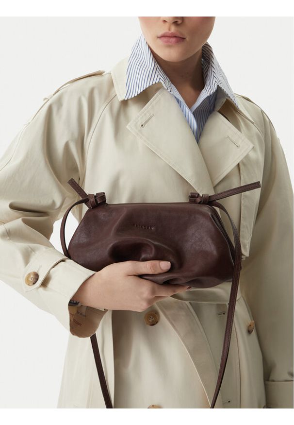 BALAGAN - Balagan Torebka Plis M Brązowy ciemny. Kolor: brązowy. Materiał: skórzane