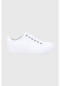 Big-Star - Big Star Tenisówki damskie kolor biały. Nosek buta: okrągły. Zapięcie: sznurówki. Kolor: biały. Materiał: guma #1