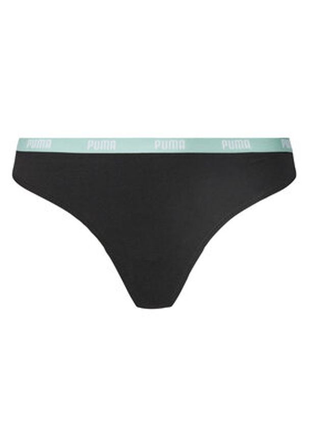 Puma Komplet 3 par stringów 907590 Czarny. Kolor: czarny. Materiał: bawełna