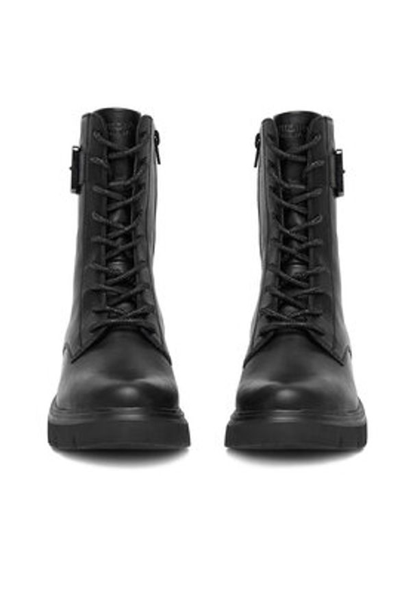 Remonte Trzewiki D1W82-00 Czarny. Kolor: czarny. Materiał: skóra