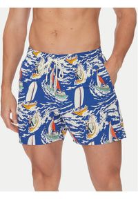 TOMMY HILFIGER - Tommy Hilfiger Szorty kąpielowe UM0UM03491 Niebieski Regular Fit. Kolor: niebieski. Materiał: syntetyk